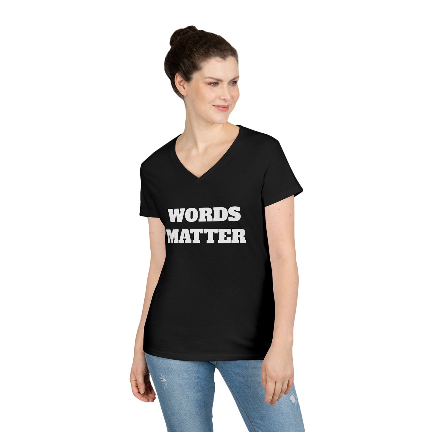 Words Matter Women's V-Neck T-Shirt