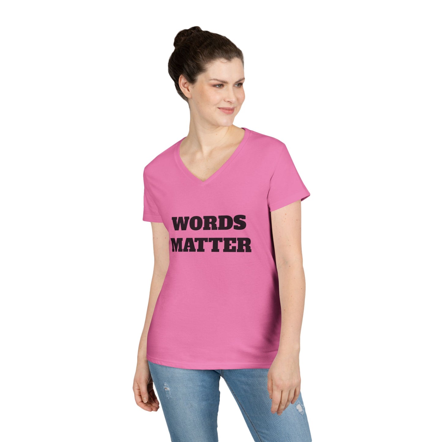 Words Matter Women's V-Neck T-Shirt